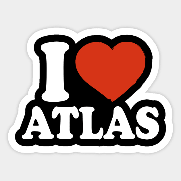 I Love Atlas Sticker by Saulene